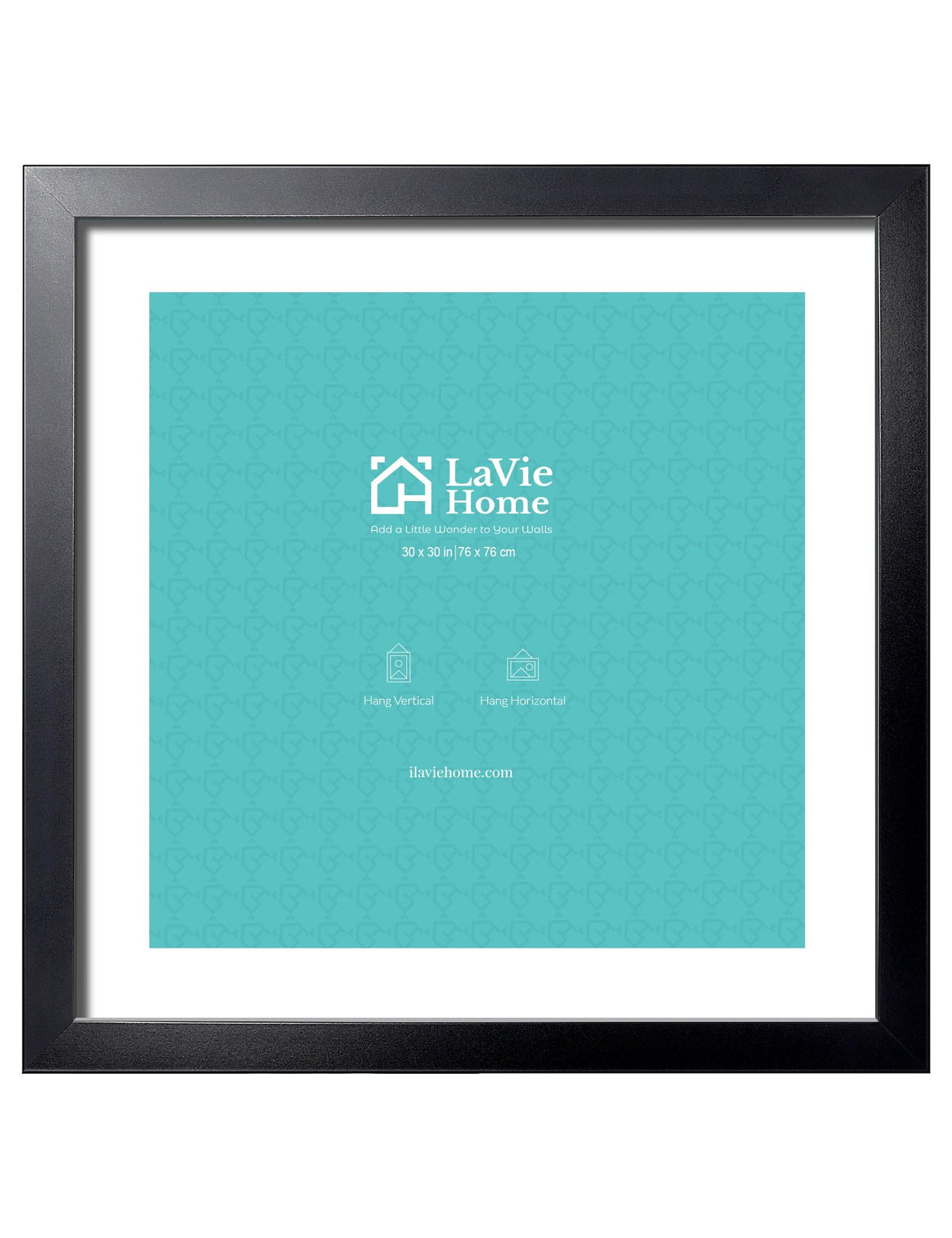 LaVie Home 14x18 Picture Frame Black Poster Frame,Display Pictures 12x16 with Mat or 14x18 Without Mat, Stable and Sturdy Frame and Polished Plexiglass, Horizontal and Vertical Format of The Walls