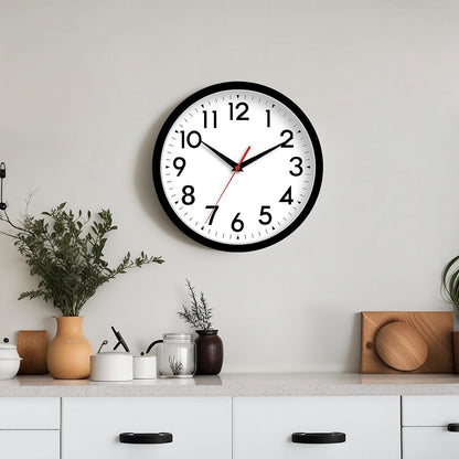 DAXSMY 12 Inch Wall Clock, Battery Operated Silent Non Ticking