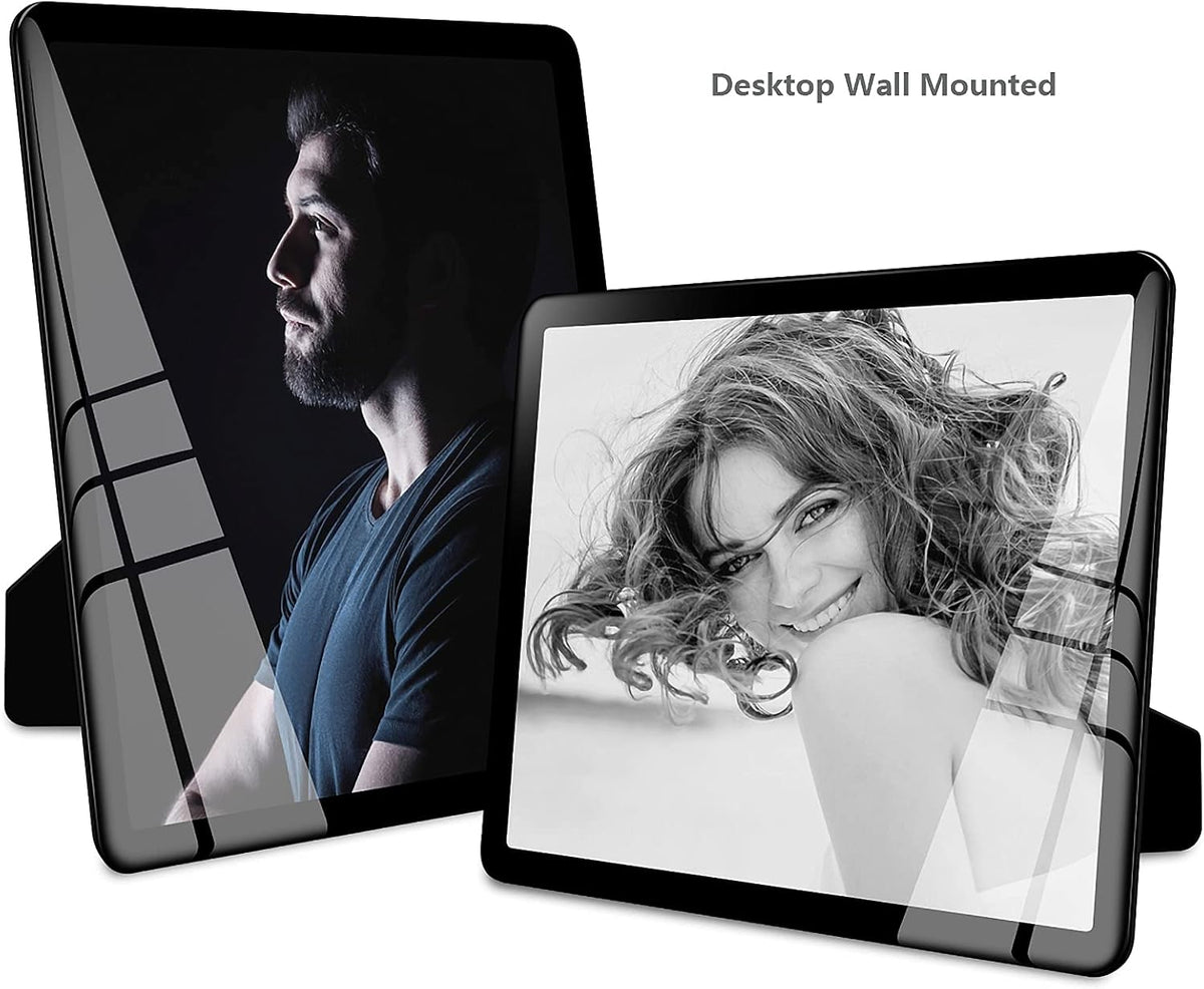 Bluesun 8x10 Picture Frame Black Standing can be Vertical and Horizontal - Real Glass Frames, Cool 8×10 Photo Frame, Wall Frames Gifts for Men Boyfriend Dad Boss and Loved Ones(8x10, Black)
