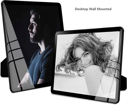 Bluesun 8x10 Picture Frame Black Standing can be Vertical and Horizontal - Real Glass Frames, Cool 8×10 Photo Frame, Wall Frames Gifts for Men Boyfriend Dad Boss and Loved Ones(8x10, Black)