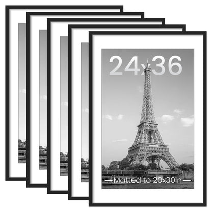 upsimples 8x10 Picture Frames, Gallery Wall Frames Set of 5, Black