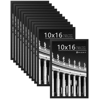 Picrit 8x10 Picture Frame Set of 12, Modern Gallery Wall Frames, Black