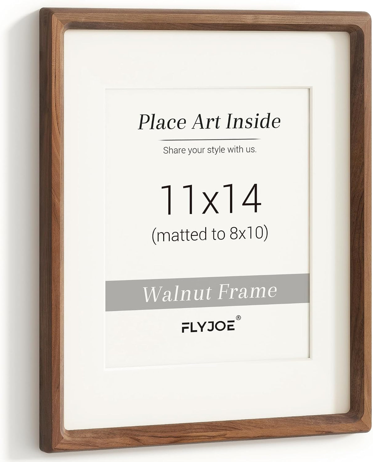 Picture Frame, USA-Sourced Hardwood Photo Frame, Walnut, 11x14