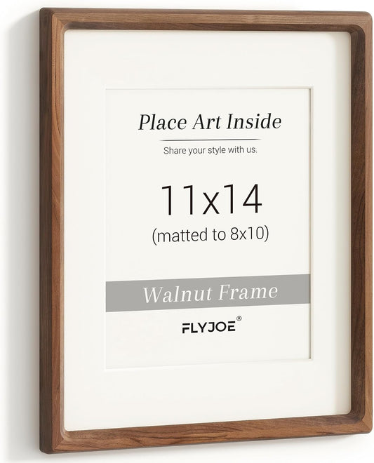 Picture Frame, USA-Sourced Hardwood Photo Frame, Walnut, 11x14