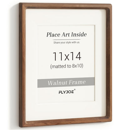Picture Frame, USA-Sourced Hardwood Photo Frame, Walnut, 11x14