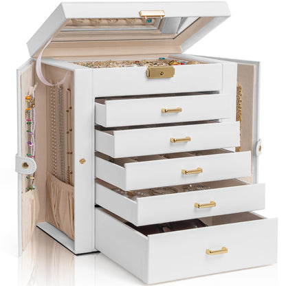 AKOZLIN 4-Tier Jewelry Box 3 Drawers Jewelry Storage Organizer for Women
