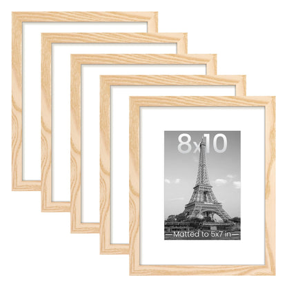 upsimples 8x10 Picture Frames, Gallery Wall Frames Set of 5, Black