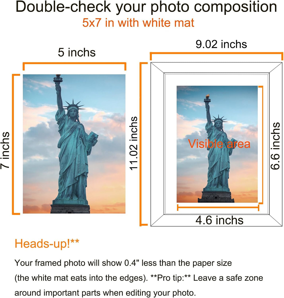 SESEAT 8x10 Picture Frame Brown Set of 6, Display Pictures 5x7 With mat or 8x10 Without Mat