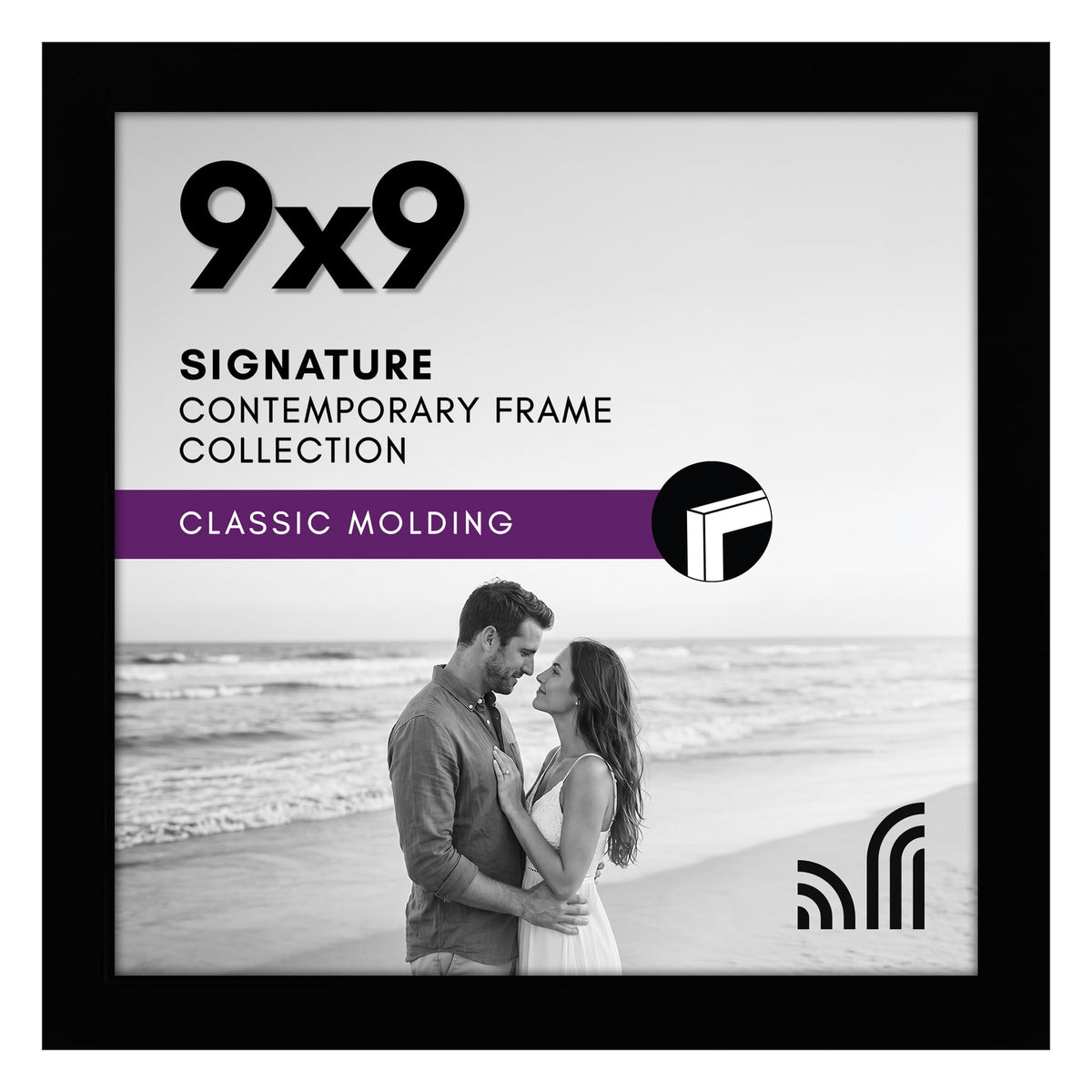 Americanflat 11x17 Picture Frame - Engineered Wood - Black