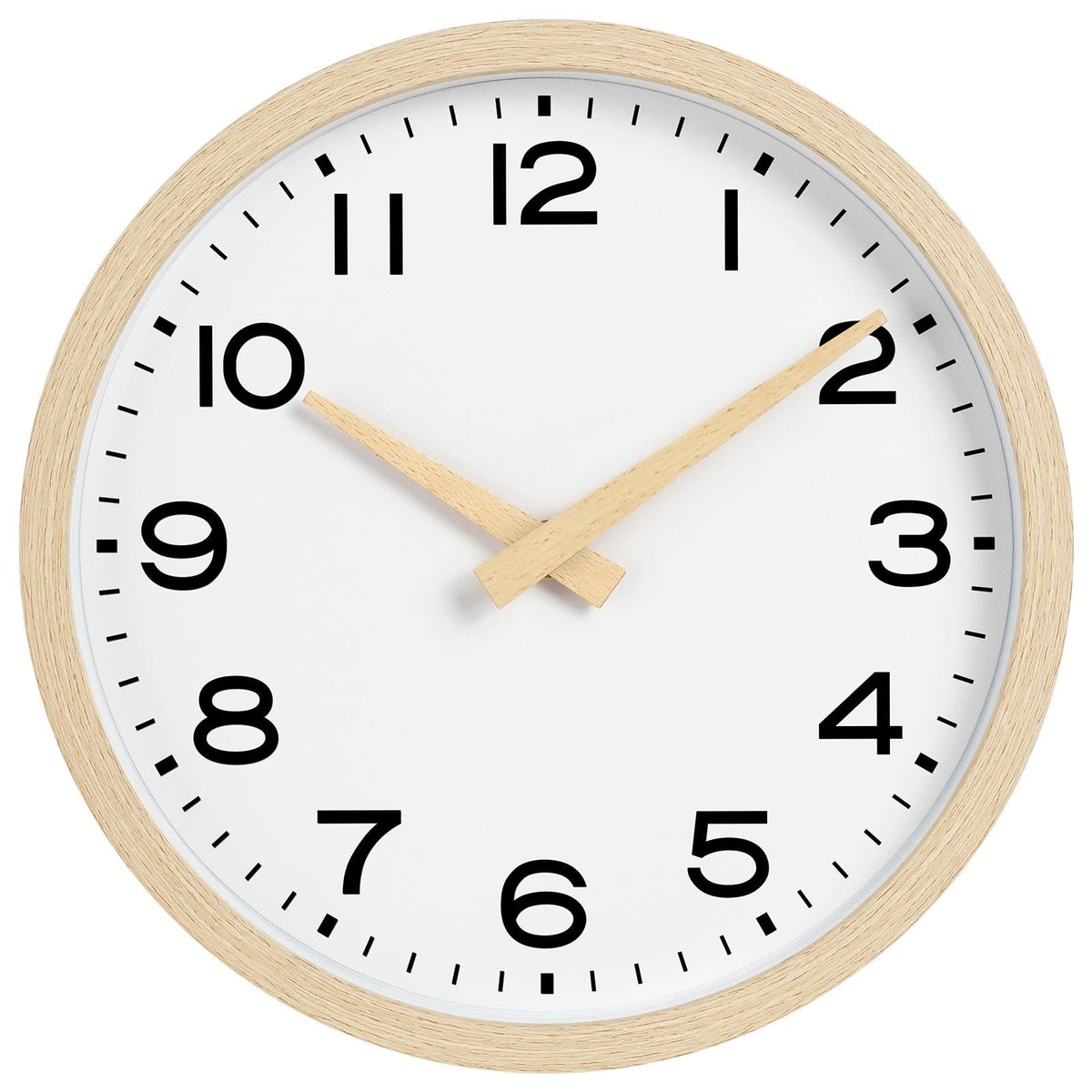 AKCISOT 12 Inch Wall Clock, Silent Battery Operated Analog Clock, Black