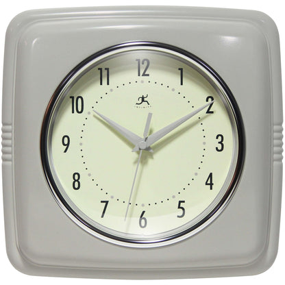 Infinity Instruments Retro Wall Clock for Living Room – Silent