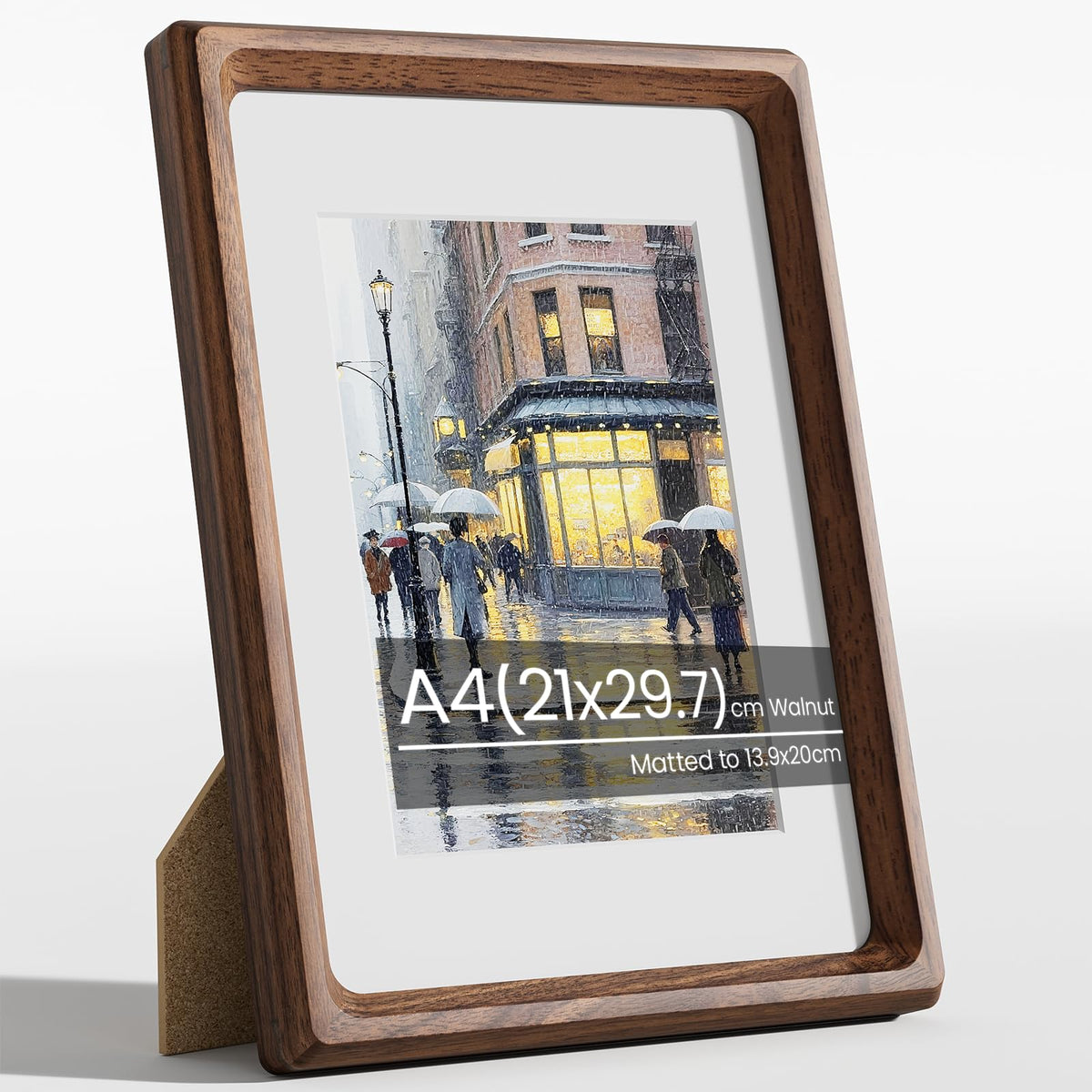11x14 Picture Frame, Walnut Wooden Picture Frames for Wall Matted 8x10
