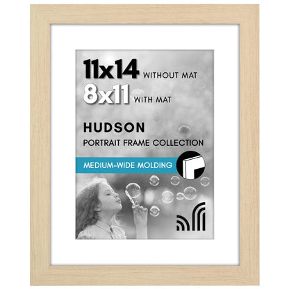 Americanflat 22x28 Poster Frame - Matted to 18x24 - Engineered Wood - Black