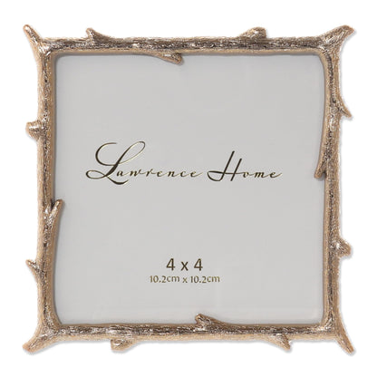 Lawrence Frames 4x6 Gold Metal Natural Branch Design Picture Frame