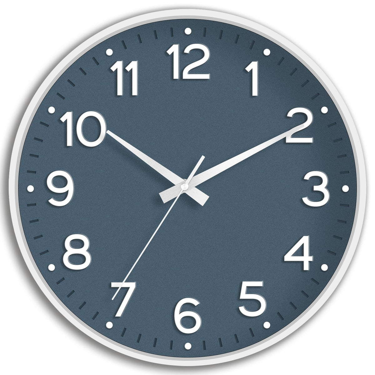 Roymnie 14 Inch Wall Clock Battery Operated Silent Non Ticking Green Analog
