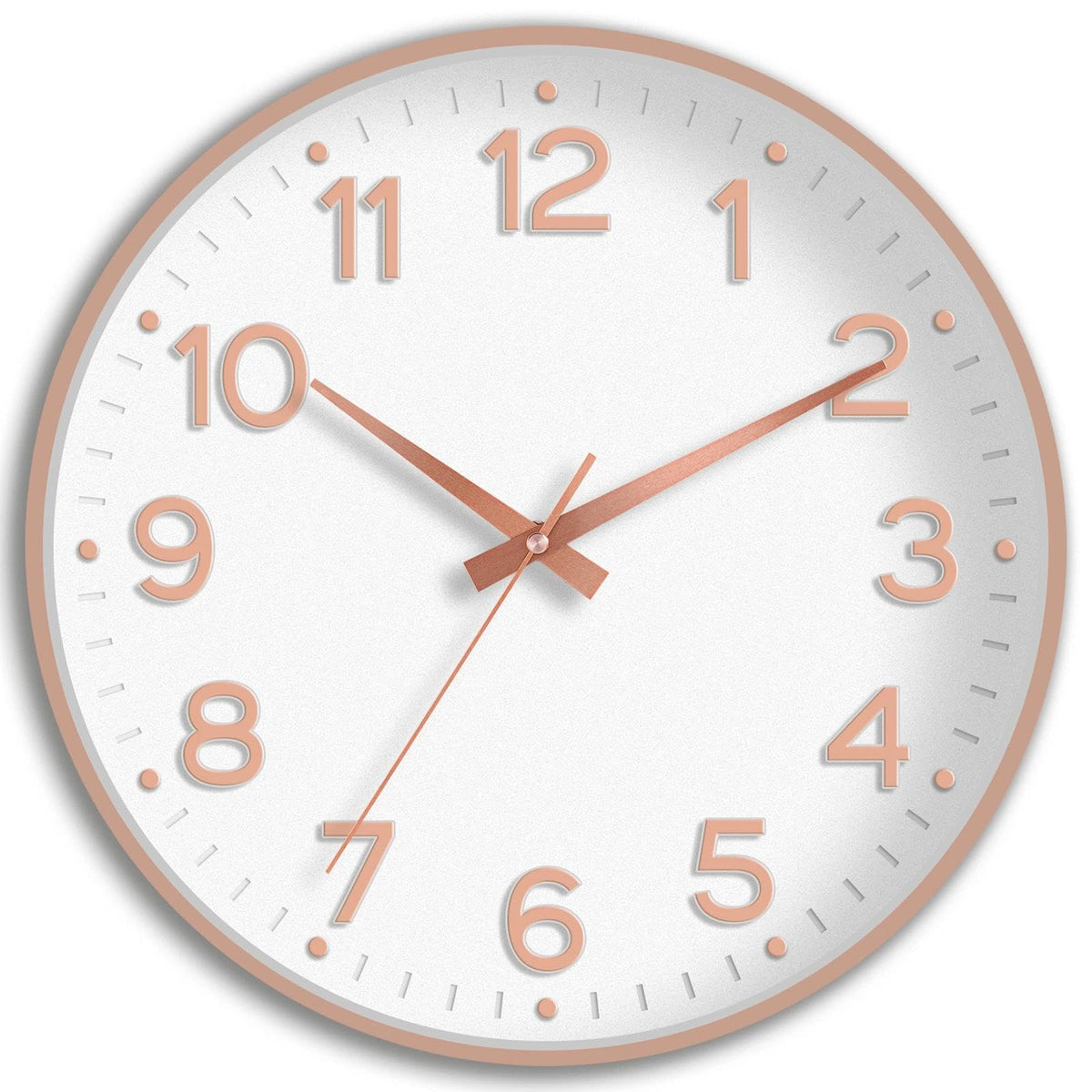 Roymnie 14 Inch Wall Clock Battery Operated Silent Non Ticking Green Analog