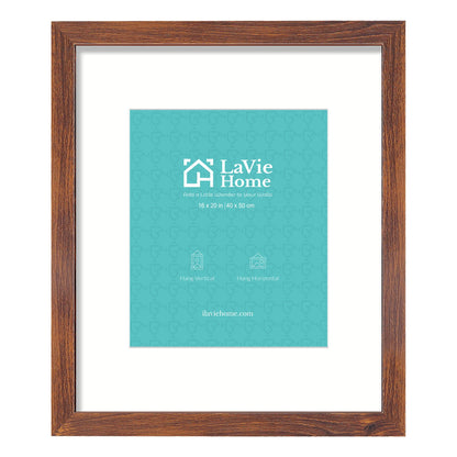 LaVie Home 14x18 Picture Frame Black Poster Frame,Display Pictures 12x16 with Mat or 14x18 Without Mat, Stable and Sturdy Frame and Polished Plexiglass, Horizontal and Vertical Format of The Walls