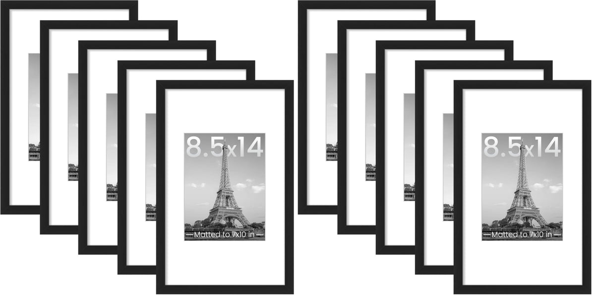 upsimples 8x10 Picture Frames, Gallery Wall Frames Set of 5, Black