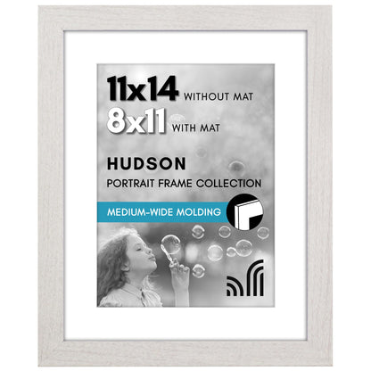 Americanflat 22x28 Poster Frame - Matted to 18x24 - Engineered Wood - Black