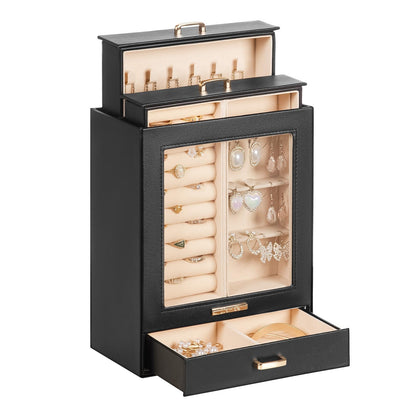 Homde Display Jewelry Box for Girls: Starter Organizer with Clear Window