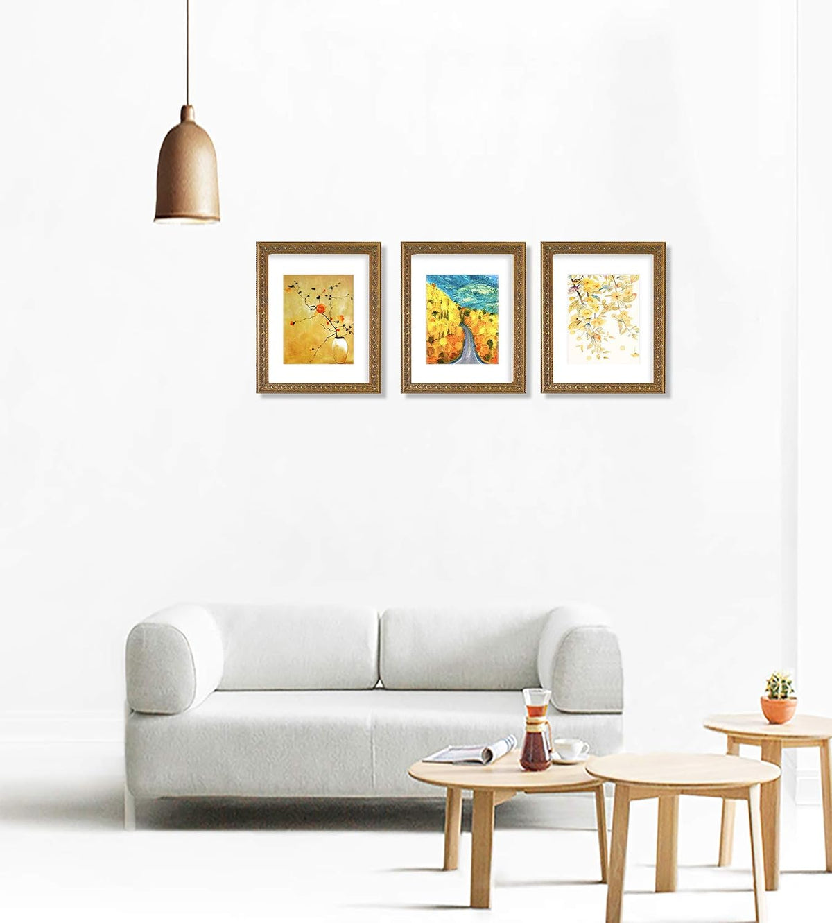 Golden State Art 11x14 Bronze Photo Frame White Mat for 8x10 Real Glass