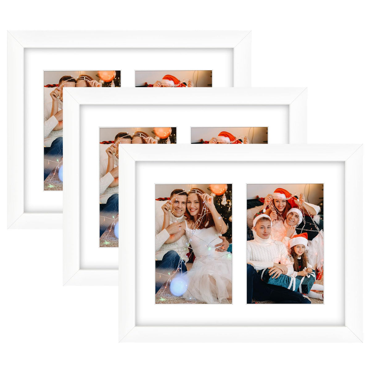 Golden State Art 9-Openings 4x6 Wood Collage Picture Frame Black