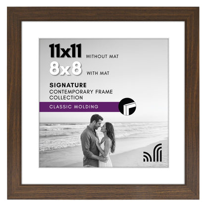Americanflat 11x14 Picture Frame - Matted to 8x10 - Engineered Wood - Black
