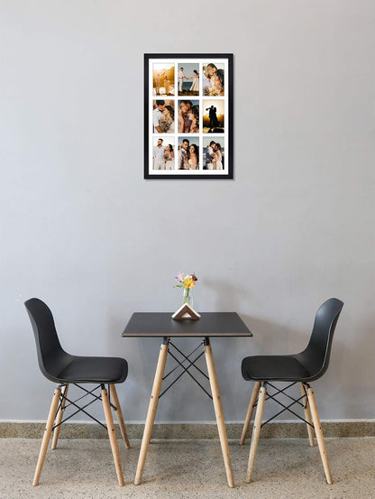Golden State Art 9-Openings 4x6 Wood Collage Picture Frame Black