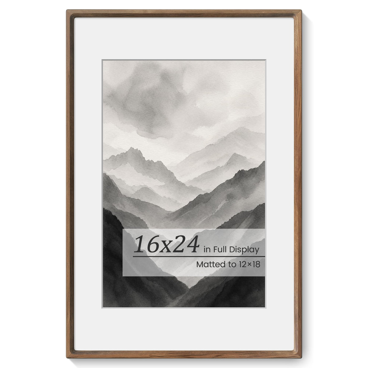 Picture Frames, Solid Walnut Wooden Frame,Round Corner Hand Craft Photo Frame, 11x14 Matted to 8x10, 11 by 14 Document Diploma Frame with HD Real Glass,Wall or Tabletop Display