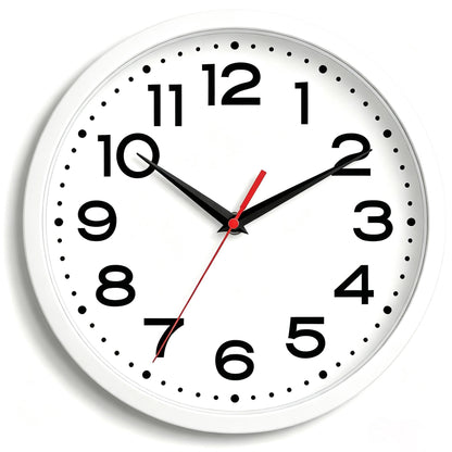 Roymnie 8 Inch Small Wall Clock, Battery Operated Silent Non Ticking Black