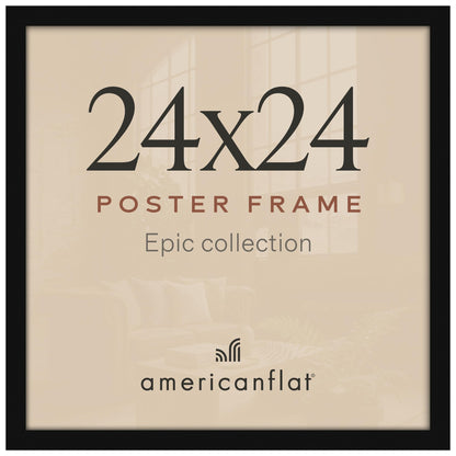 Americanflat 16x20 Poster Frame - Engineered Wood - Black