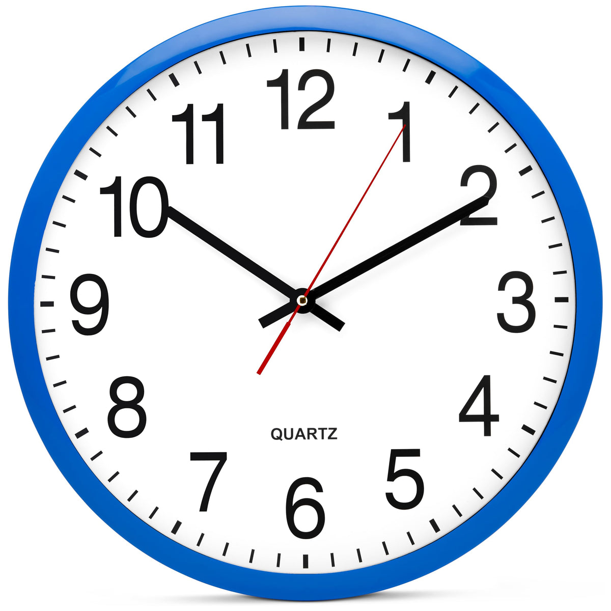 Bernhard Products White Wall Clock Silent Non Ticking 10 Inch Quality Quartz Battery Operated Round Easy to Read Home/Kitchen/Office/Classroom/School Clocks