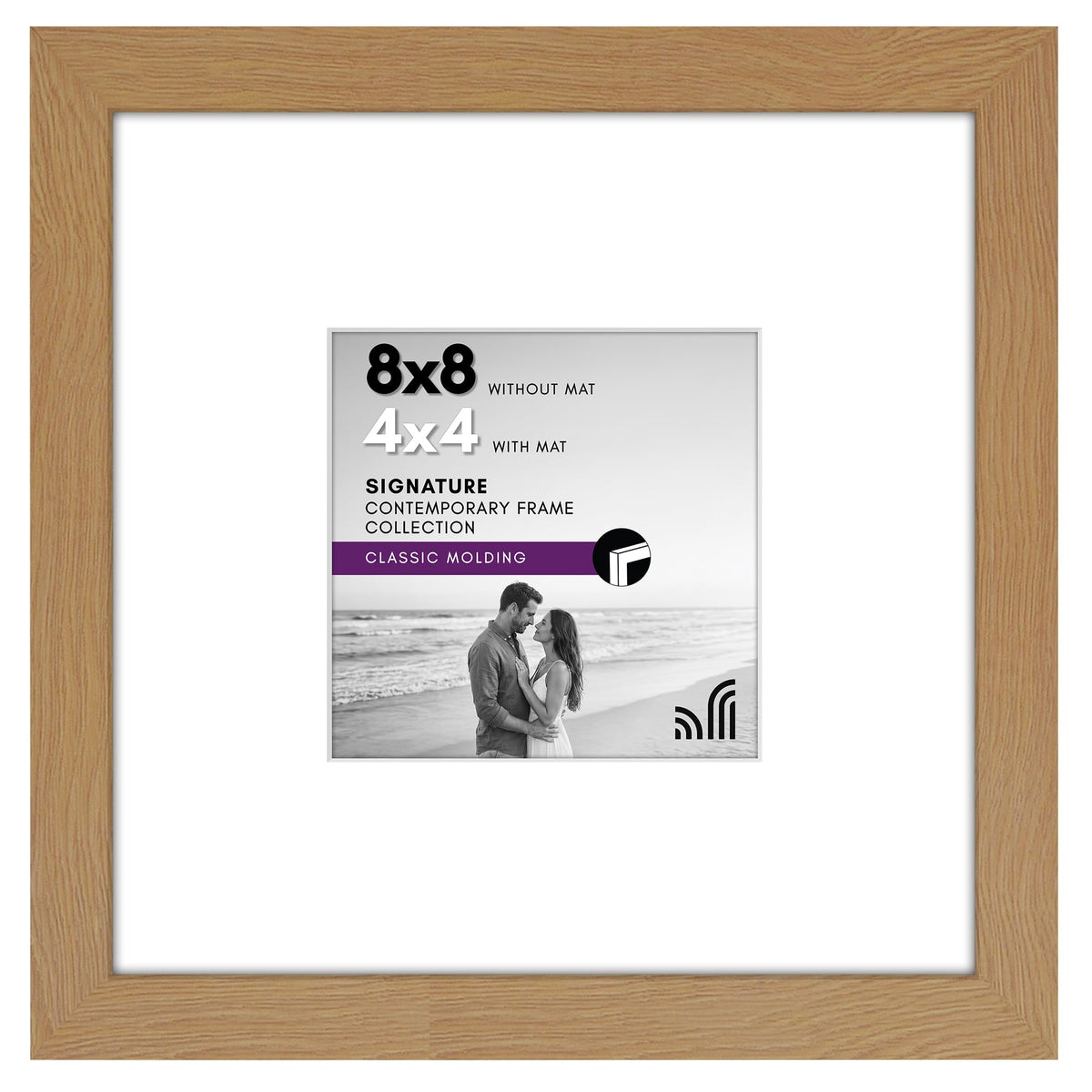 Americanflat 11x14 Picture Frame - Matted to 8x10 - Engineered Wood - Black