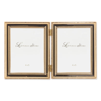 Lawrence Frames 510780 8x10 Metal Picture Frame Silver-Plate with Delicate Beading
