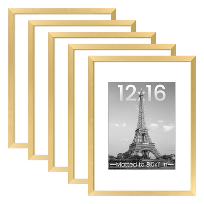 upsimples 8x10 Picture Frames, Gallery Wall Frames Set of 5, Black