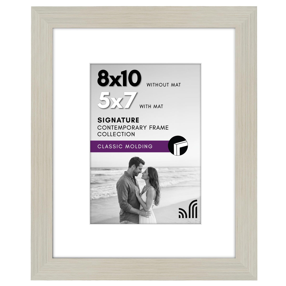 Americanflat 11x14 Picture Frame - Matted to 8x10 - Engineered Wood - Black