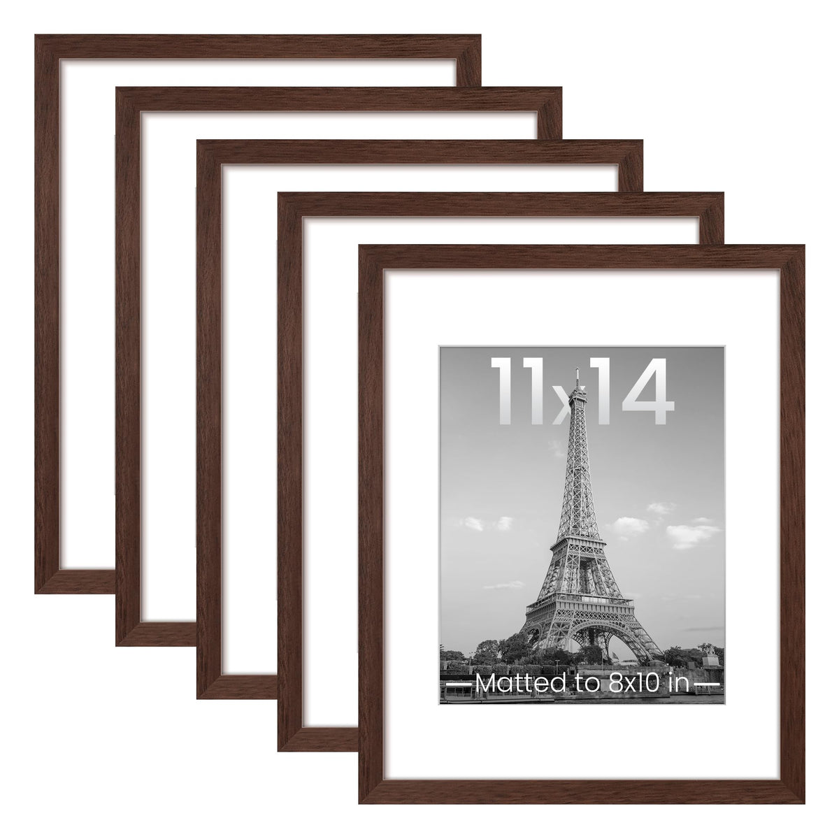upsimples 8x10 Picture Frames, Gallery Wall Frames Set of 5, Black