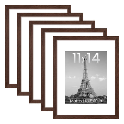 upsimples 8x10 Picture Frames, Gallery Wall Frames Set of 5, Black