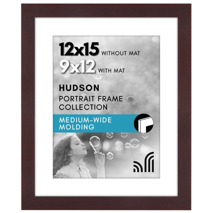 Americanflat 22x28 Poster Frame - Matted to 18x24 - Engineered Wood - Black