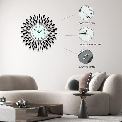 Large Wall Clocks for Living Room Decor Big Modern Silent Clock