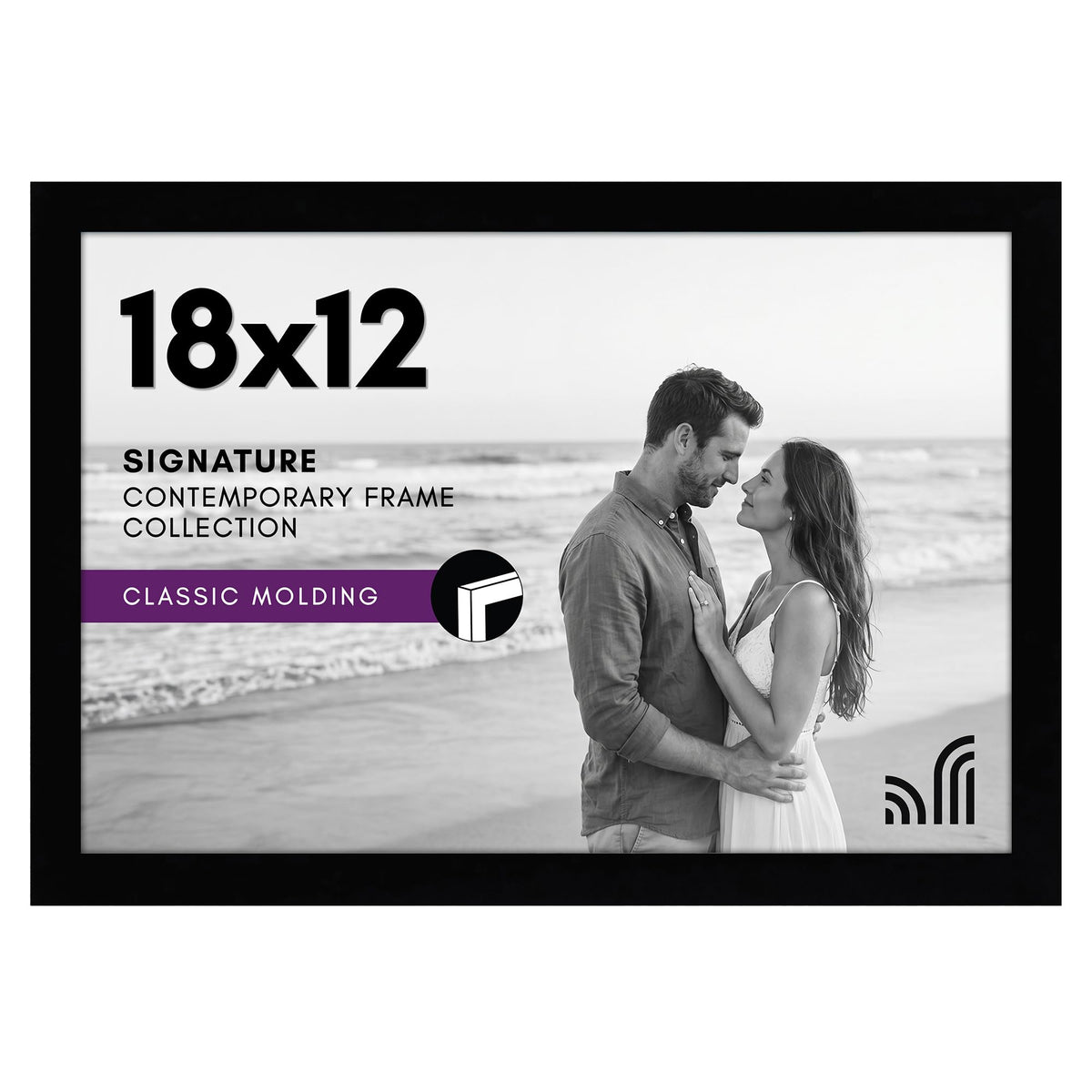 Americanflat 11x17 Picture Frame - Engineered Wood - Black