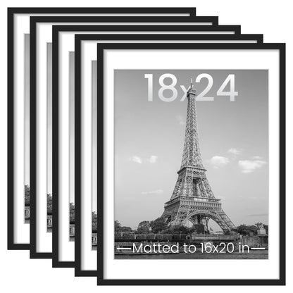 upsimples 8x10 Picture Frames, Gallery Wall Frames Set of 5, Black