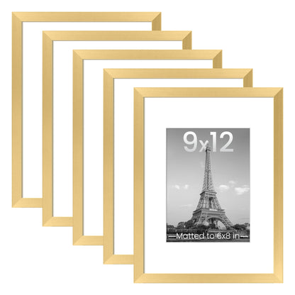 upsimples 8x10 Picture Frames, Gallery Wall Frames Set of 5, Black