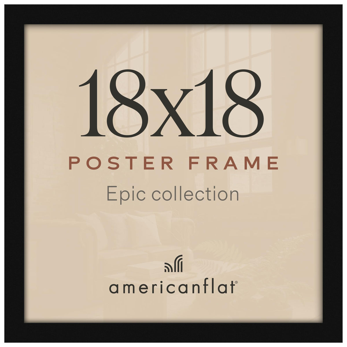 Americanflat 16x20 Poster Frame - Engineered Wood - Black