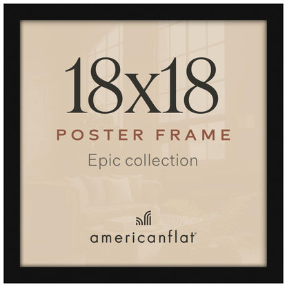 Americanflat 16x20 Poster Frame - Engineered Wood - Black