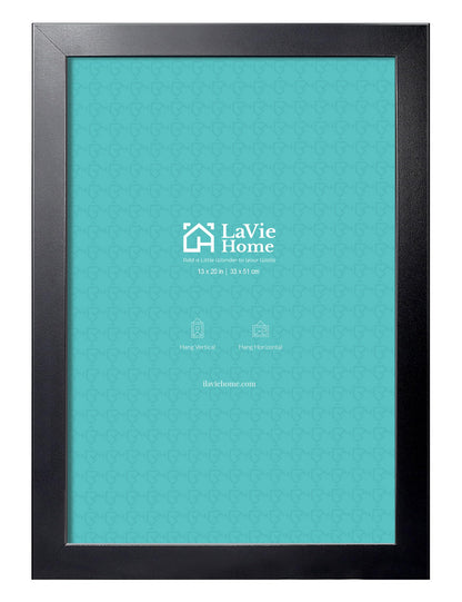 LaVie Home 14x18 Picture Frame Black Poster Frame,Display Pictures 12x16 with Mat or 14x18 Without Mat, Stable and Sturdy Frame and Polished Plexiglass, Horizontal and Vertical Format of The Walls