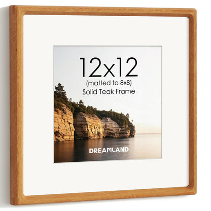 Dreamland 8x10 Picture Frame, USA-Sourced Oak Wood Photo Frames with HD Tempered Glass, 8 x 10 Wooden Frame Matted to 5 x 7, 8x10 Frames Handcrafted Rounded Corner for Tabletop or Wall Display