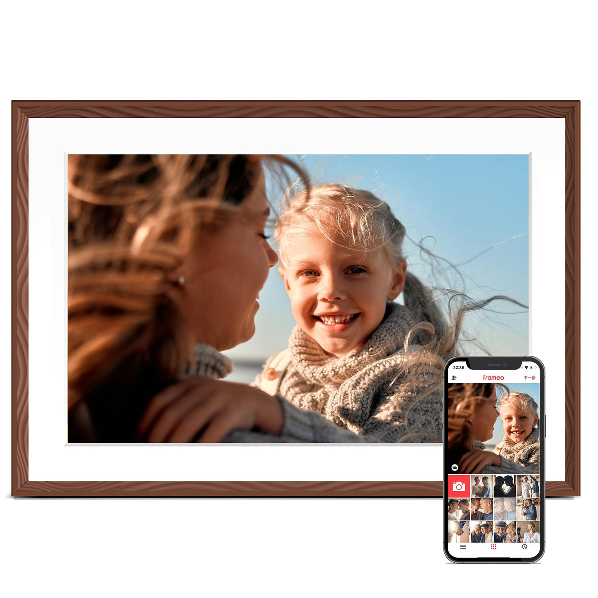 Frameo Digital Picture Frame, 10.1'' Frameo Digital Photo Frame WiFi, 32GB