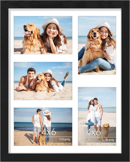 Vittanly 11x14 Collage Picture Frame for Wall Mounting, Black