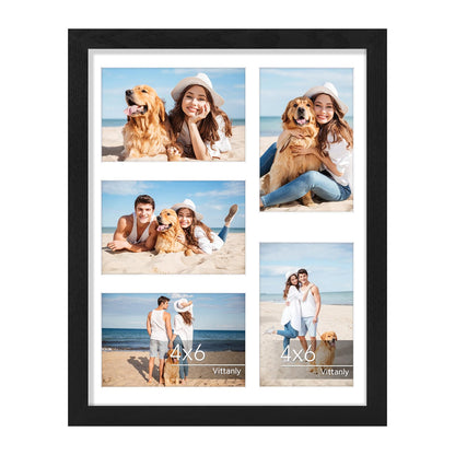 Vittanly 11x14 Collage Picture Frame for Wall Mounting, Black